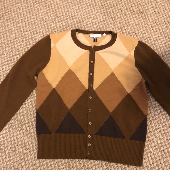 Vince Sweaters - Vince Bergdorf Argyle Sweater M